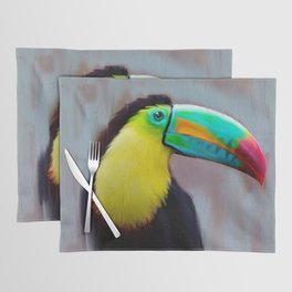 Toucan painting colorful bird - tropical Placemat