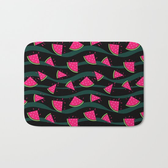 Watermelon slice . Bath Mat