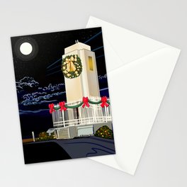 Christmas Lighthouse Stationery Card
