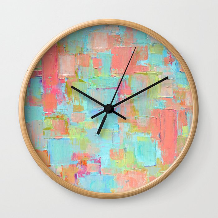 Coral Coterie Wall Clock