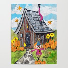 Halloween Outhouse Print Poster