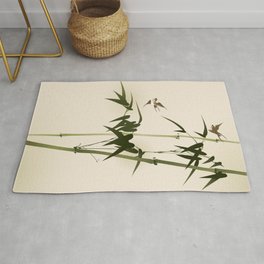 Oriental style bamboo branches 001 Rug