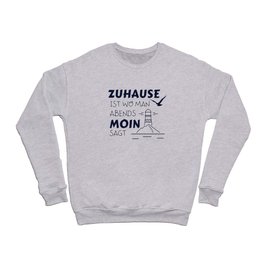 At Home Moin Lighthouse Seagull North Sea Northern Crewneck Sweatshirt