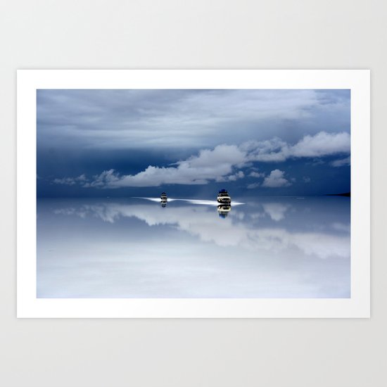 Traveling through the sky Art Print