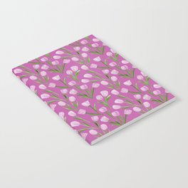 seamless pattern with tulip flowers in light pink colors Notebook