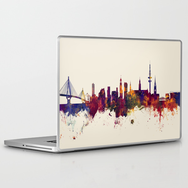Hamburg Germany Skyline Laptop Ipad Skin By Artpause Society6