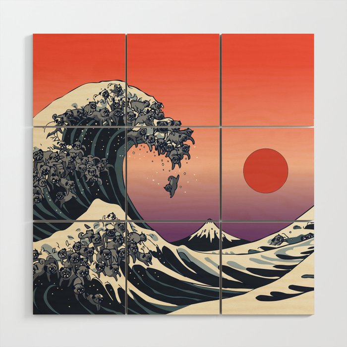 Pug wave cheap painting