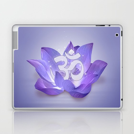 Very Peri Lotus and OM symbol Laptop & iPad Skin