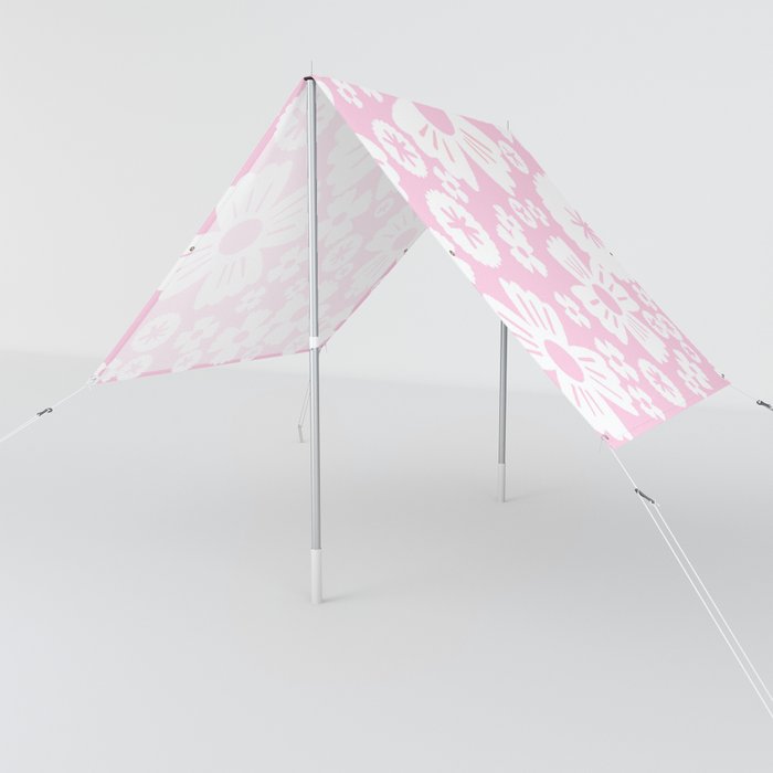 Pastel Pink and White Daisy Flowers Sun Shade