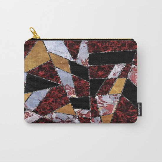 Abstract #459 Stone and Metal Shards Carry-All Pouch