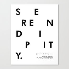 Serendipity Dictionary Canvas Print