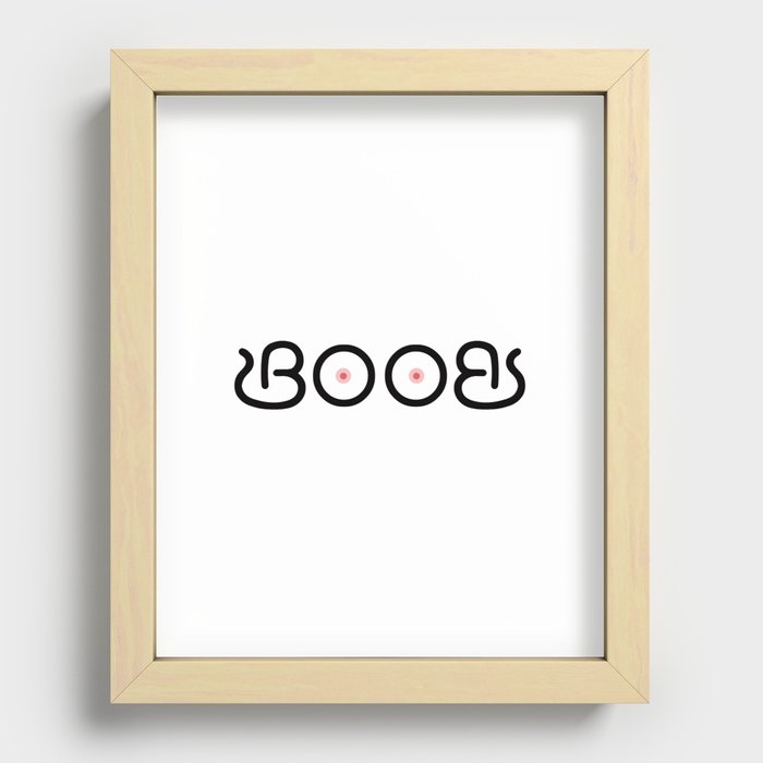 BOOBS ambigram Recessed Framed Print