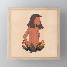 Nude woman Framed Mini Art Print