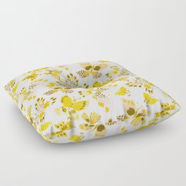 CLUTTERFLIES Yellow Butterfly Print Floor Pillow