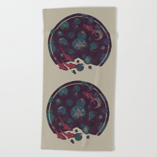 Amongst the Lilypads Beach Towel