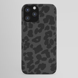 Black Leopard Print Pattern iPhone Case | Cheetah, Print, Graphicdesign, Skin, Grey, Animal, Wildlife, Wild, Digital, Pattern 