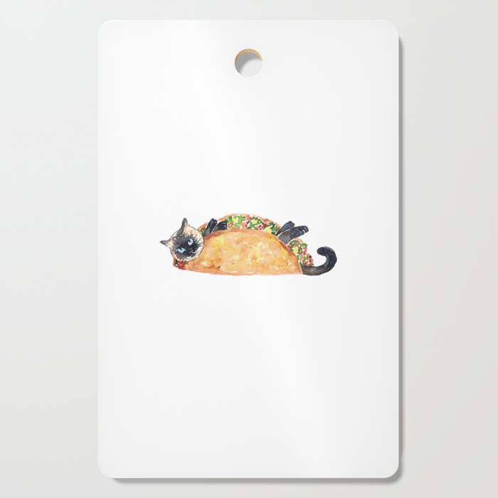 Taco cat Painting Kitchen Wall Poster Watercolor Cutting Board