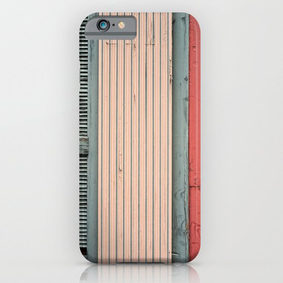 Teal shutter, coral door iPhone & iPod Case