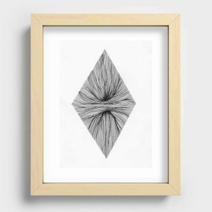 Pinched Diamond Recessed Framed Print