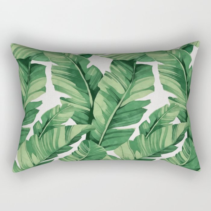 Tropical banana leaves Rectangular Pillow