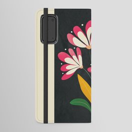 Mid-Century Abstract Flowers 06 Android Wallet Case