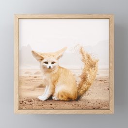 Sand Fox Framed Mini Art Print