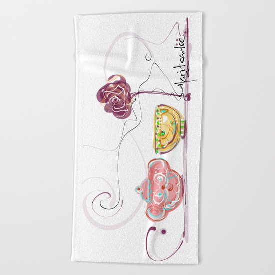 design 6 Beach Towel