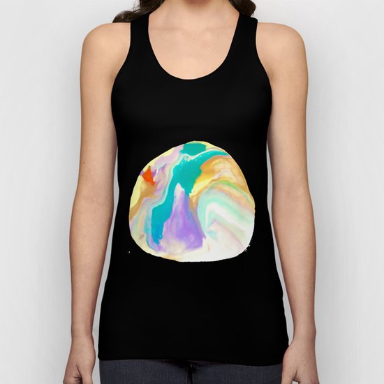 Deep Sea Colorful Surprises Marbling Unisex Tank Top