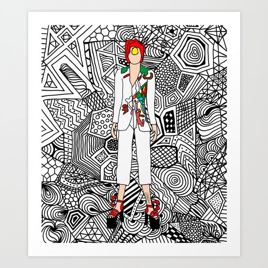 Bowie Fashion 7 Art Print