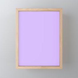 Solid Lavender Purple Framed Mini Art Print