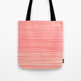 Natural Stripes Modern Minimalist Colour Block Pattern in Pink and Blush Tote Bag