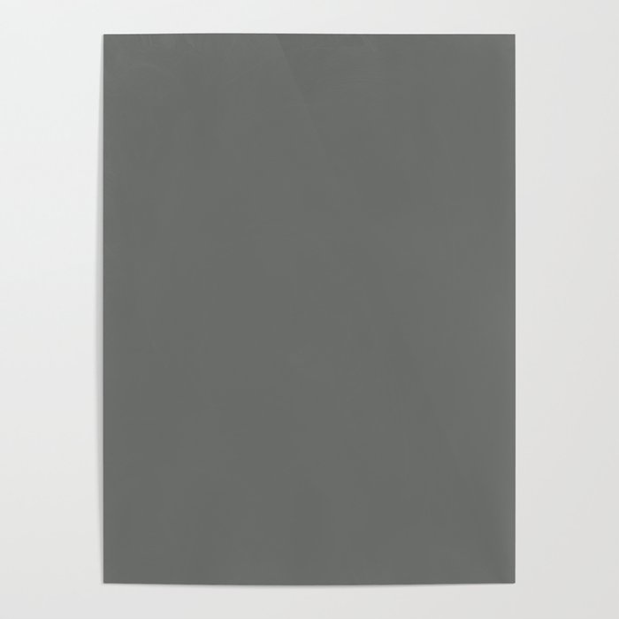 MOUSE GREY COLOR. Dark Neutral Solid Color  Poster