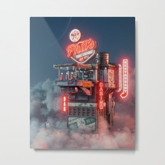 Phil's Gas Station Metal Print