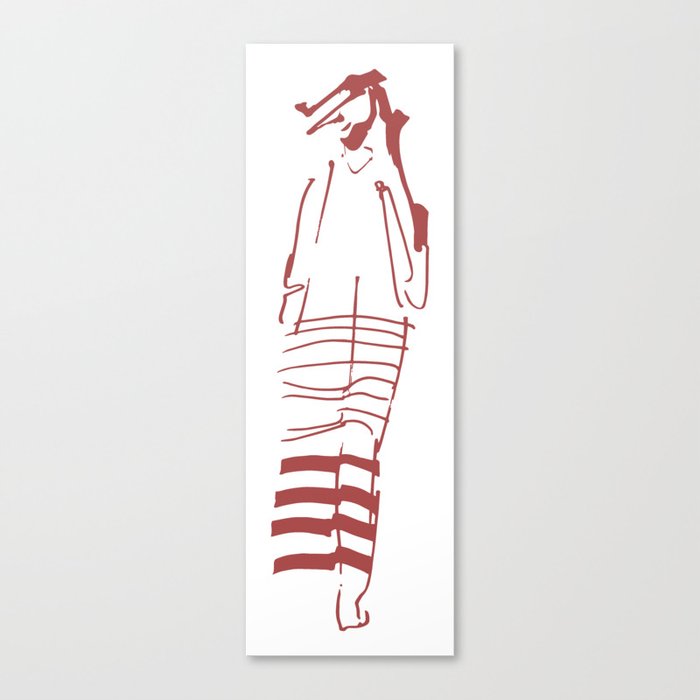 Stripes girl Canvas Print