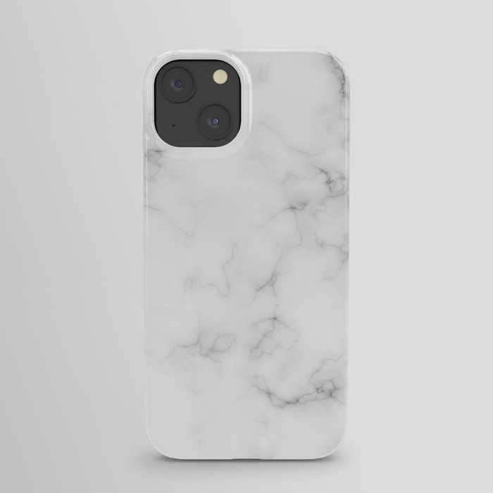 The Perfect Classic White with Grey Veins Marble iPhone Case