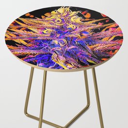 Cannabis on Glowing Fire Side Table