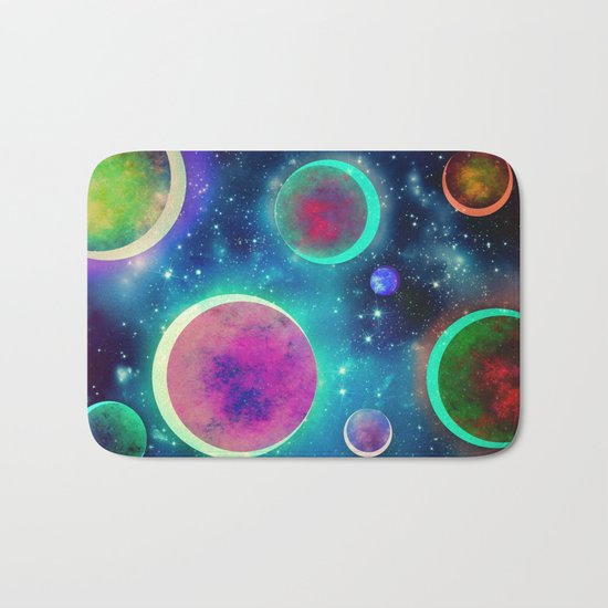 Festive Planets Bath Mat