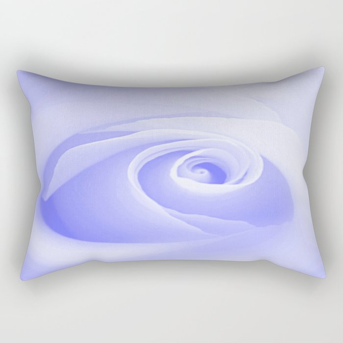 Periwinkle Blue Rose Rectangular Pillow
