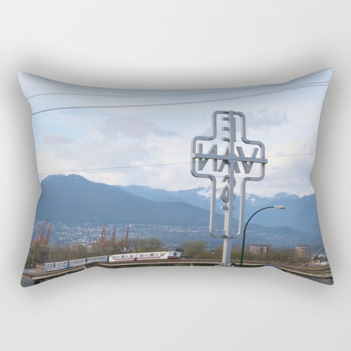 East Van Cross Skytrain Rectangular Pillow