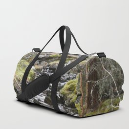 A Scottish Highlands Winter River Song Duffle Bag
