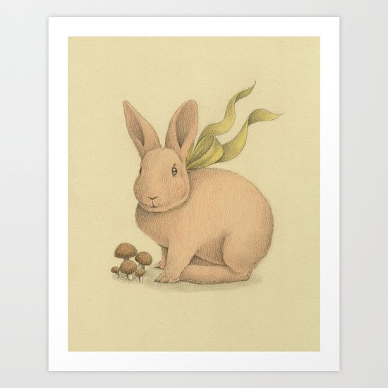 Pink Bunny Art Print