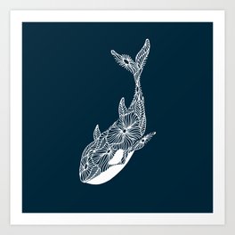 Blue Orca Art Print