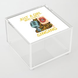 Just a Girl Who Loves Singing (Pop Art) Acrylic Box