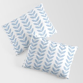 Pale Blue Scandinavian leaves pattern Pillow Sham
