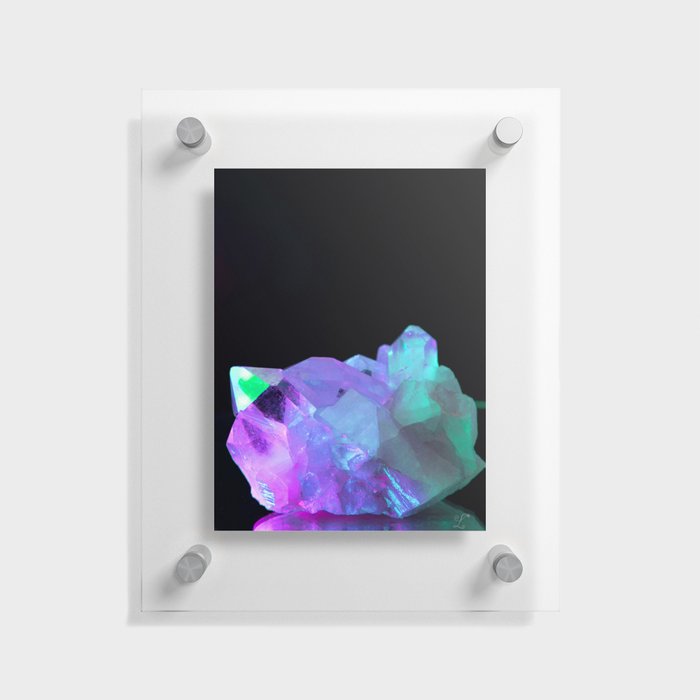 Purple Quartz Crystal Floating Acrylic Print
