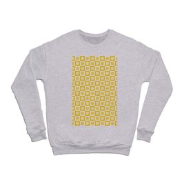 Flower check pattern - Yellow Crewneck Sweatshirt