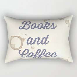 Books and Coffee Rectangular Pillow