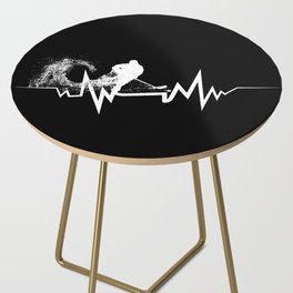 Hockey Heartbeat Cool Gift for Hockey Players Side Table