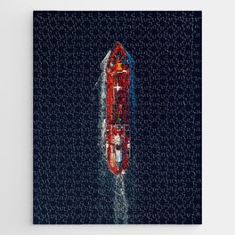 Top View Red Nautical Vessel | Aerial Photography  Jigsaw Puzzle