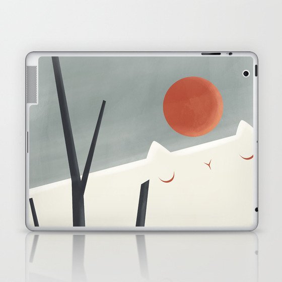 white cat mountain Laptop & iPad Skin